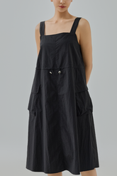 Nyx Drawstring Cargo Pocket Midi Dress